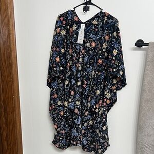 Floral Kimono with Multicolor Design